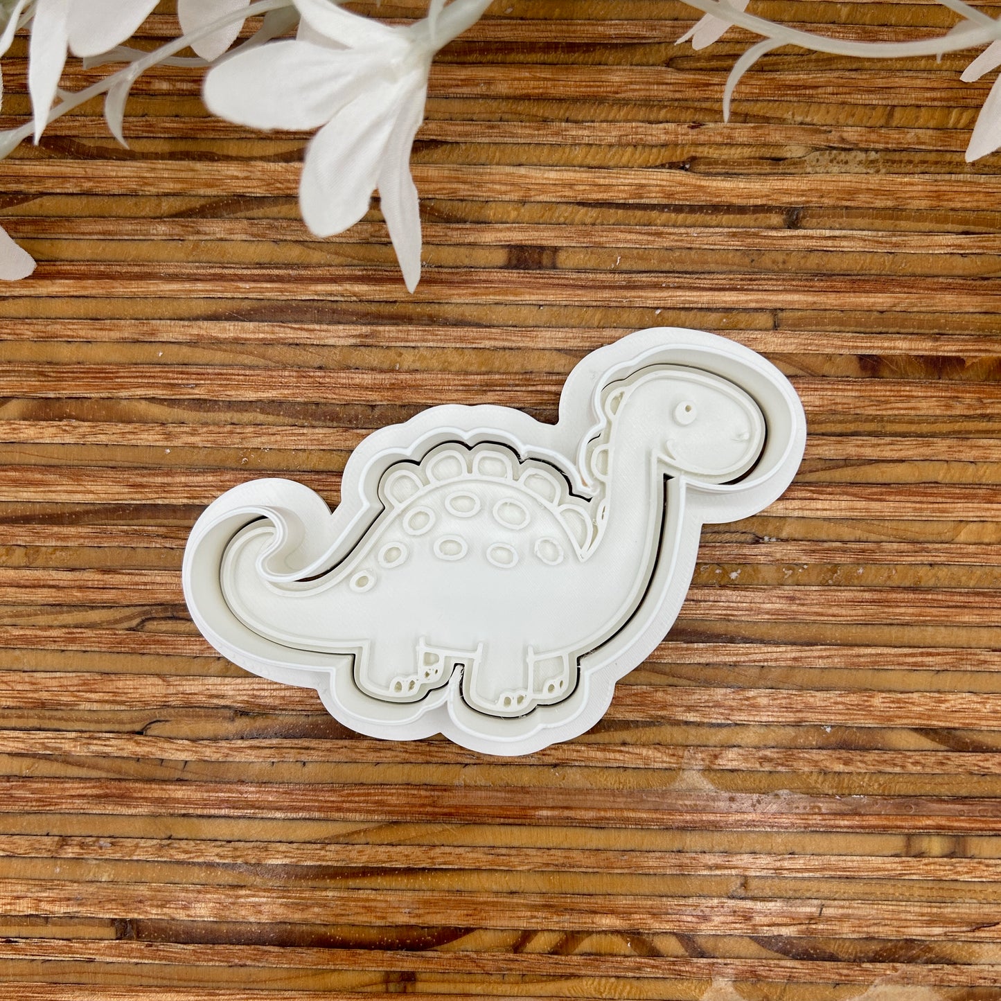 Baby Stegasaurus  Dinosaur Stamp and Cutter Set