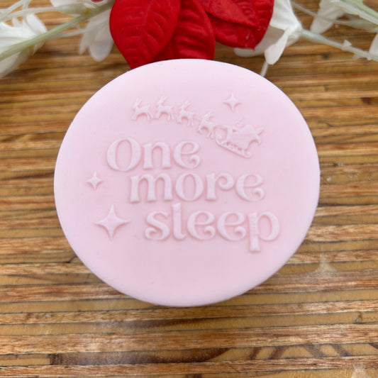 One More Sleep Christmas Eve embossing stamp