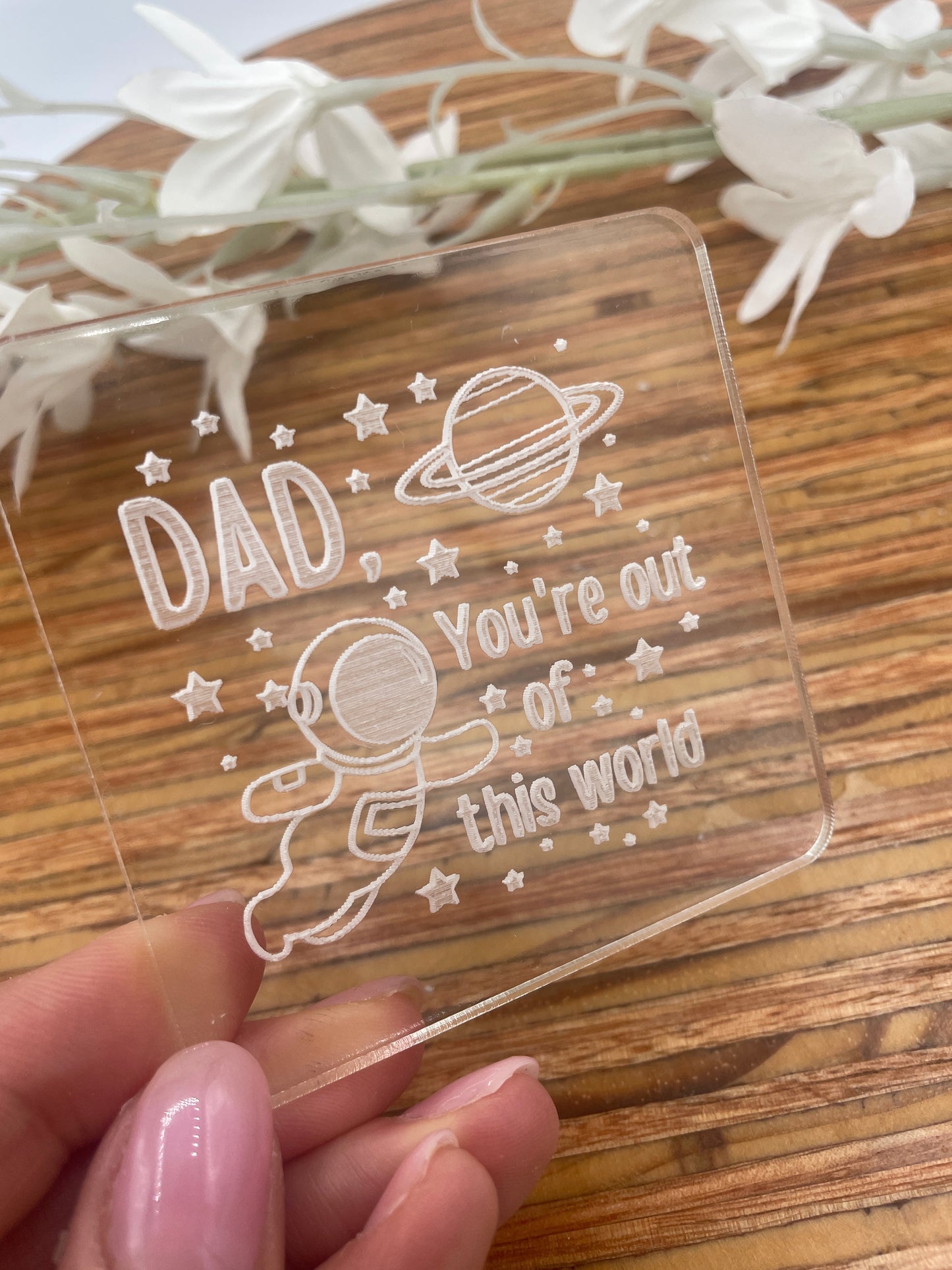 Dad, You're Out Of This World Embossing Stamp