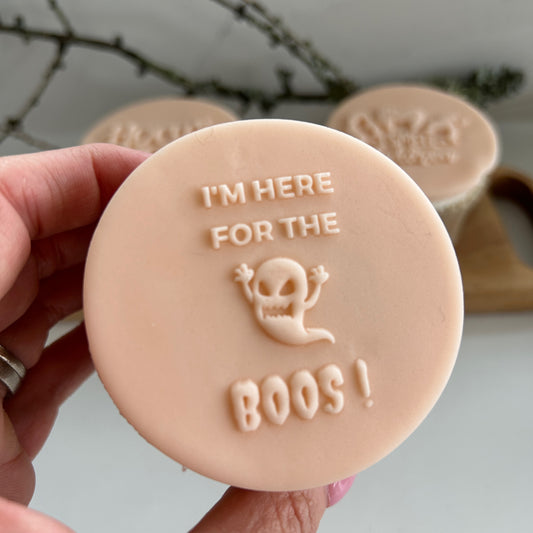 I'm Here For The Boos embossing stamp