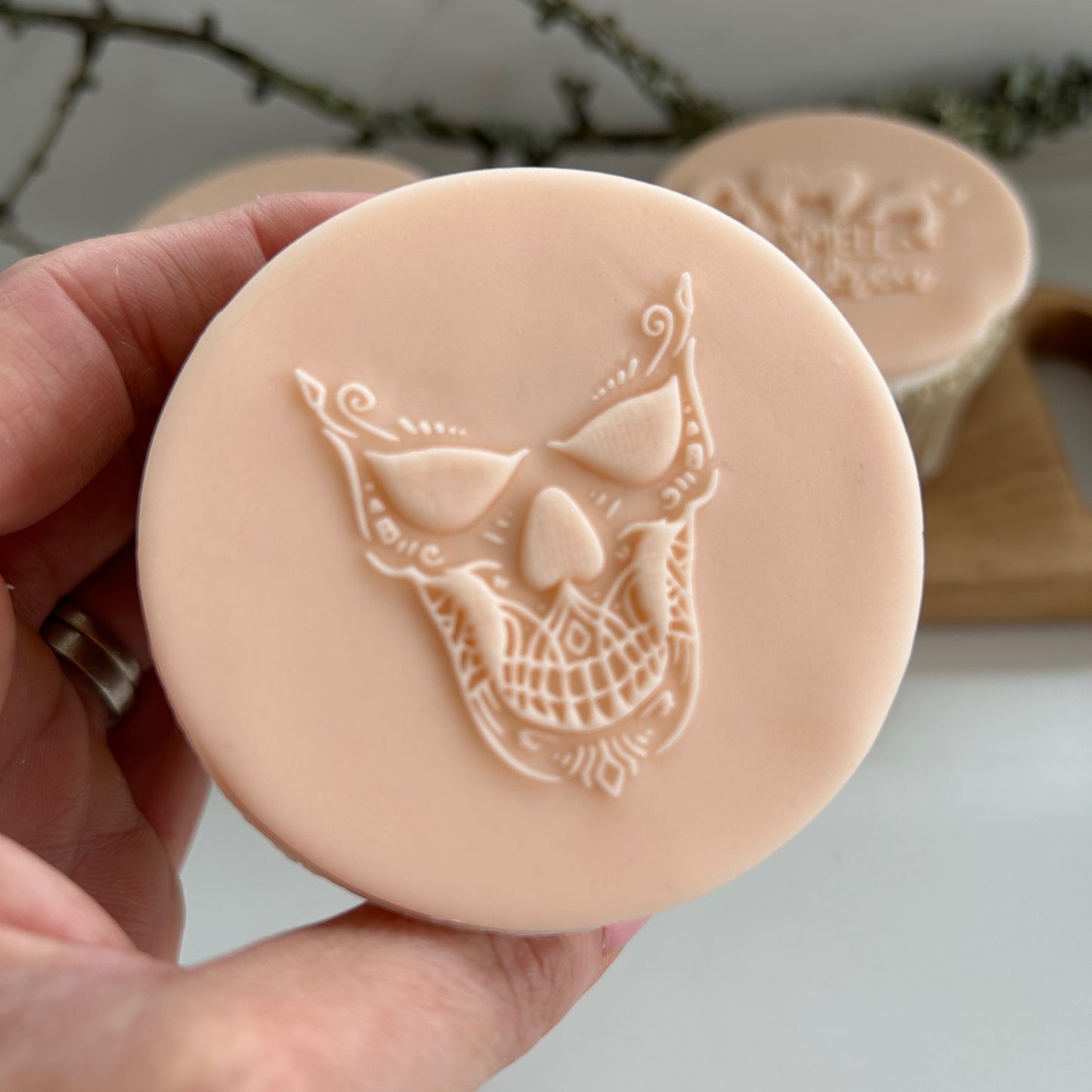 Spooky Skeleton embossing stamp