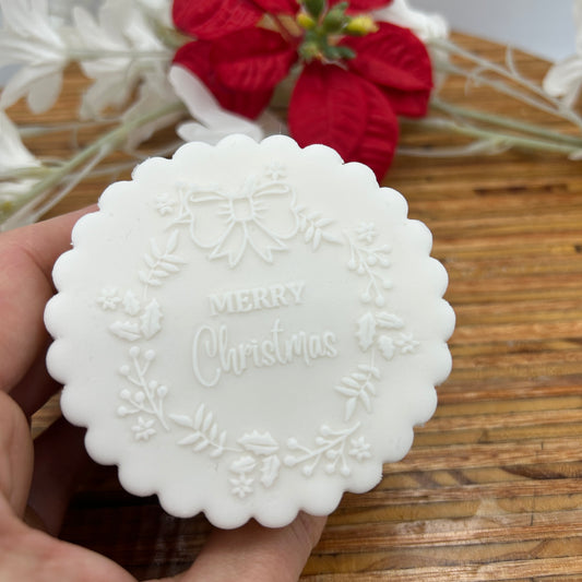 Christmas Wreath embossing stamp