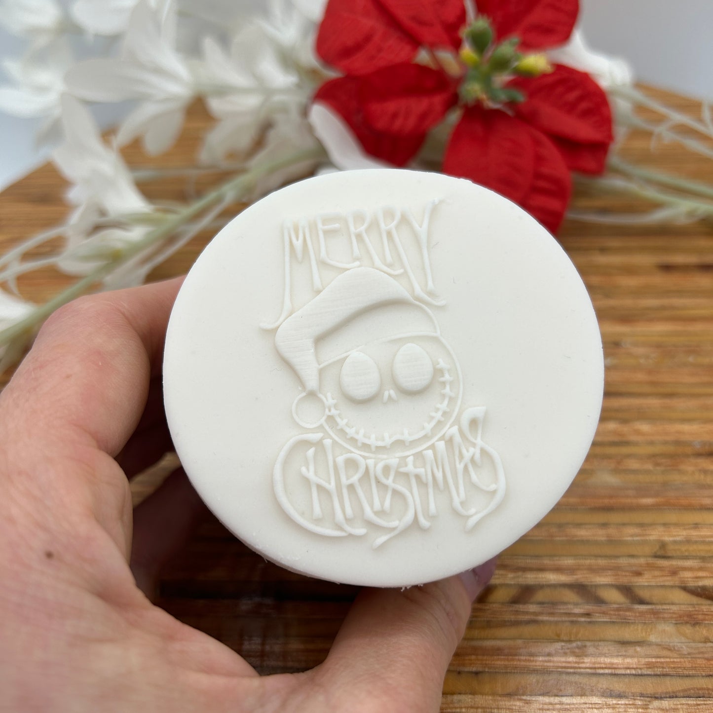 Merry Christmas Pumpkin Jack Skellington embossing stamp