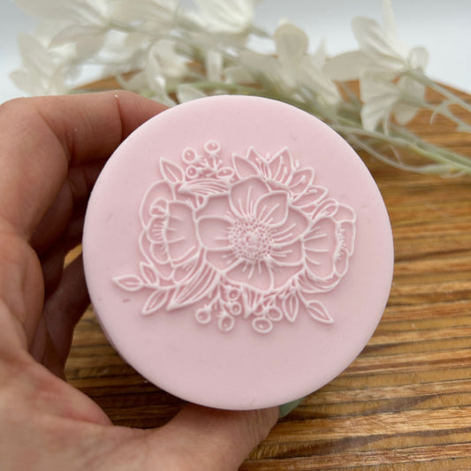 Delicate Ornate Flower Embossing Stamp