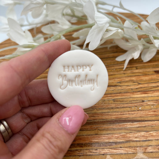 Mini Happy Birthday Impression Stamp