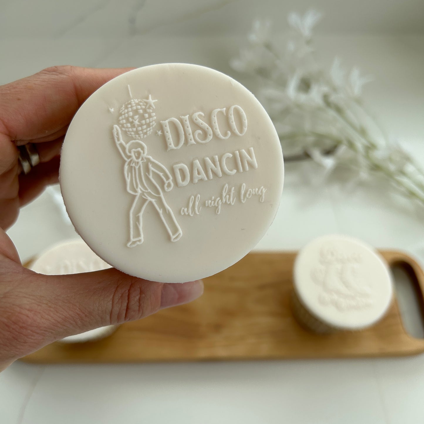 Disco Dancing All Night Long Embossing Stamp