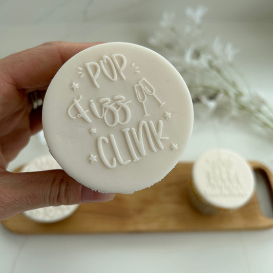 Pop Fizz Clink Embossing Stamp