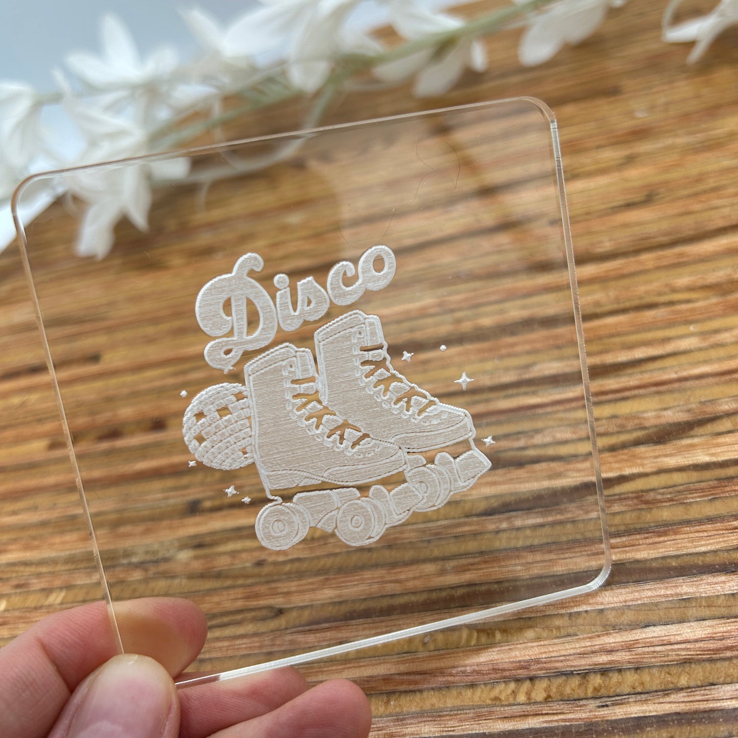 Disco Roller Skates Embossing Stamp