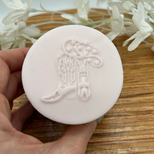 Cowboy Boots and Hat Embossing Stamp