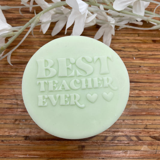 Best Teacher Ever Embossing Stamp