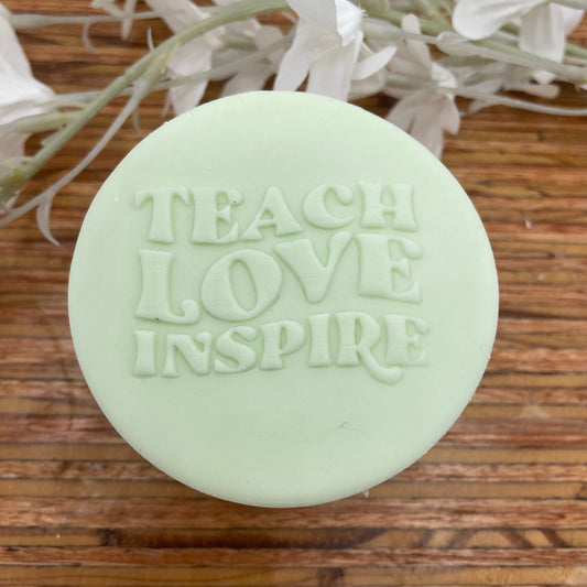 Teach Love Inspire Embossing Stamp