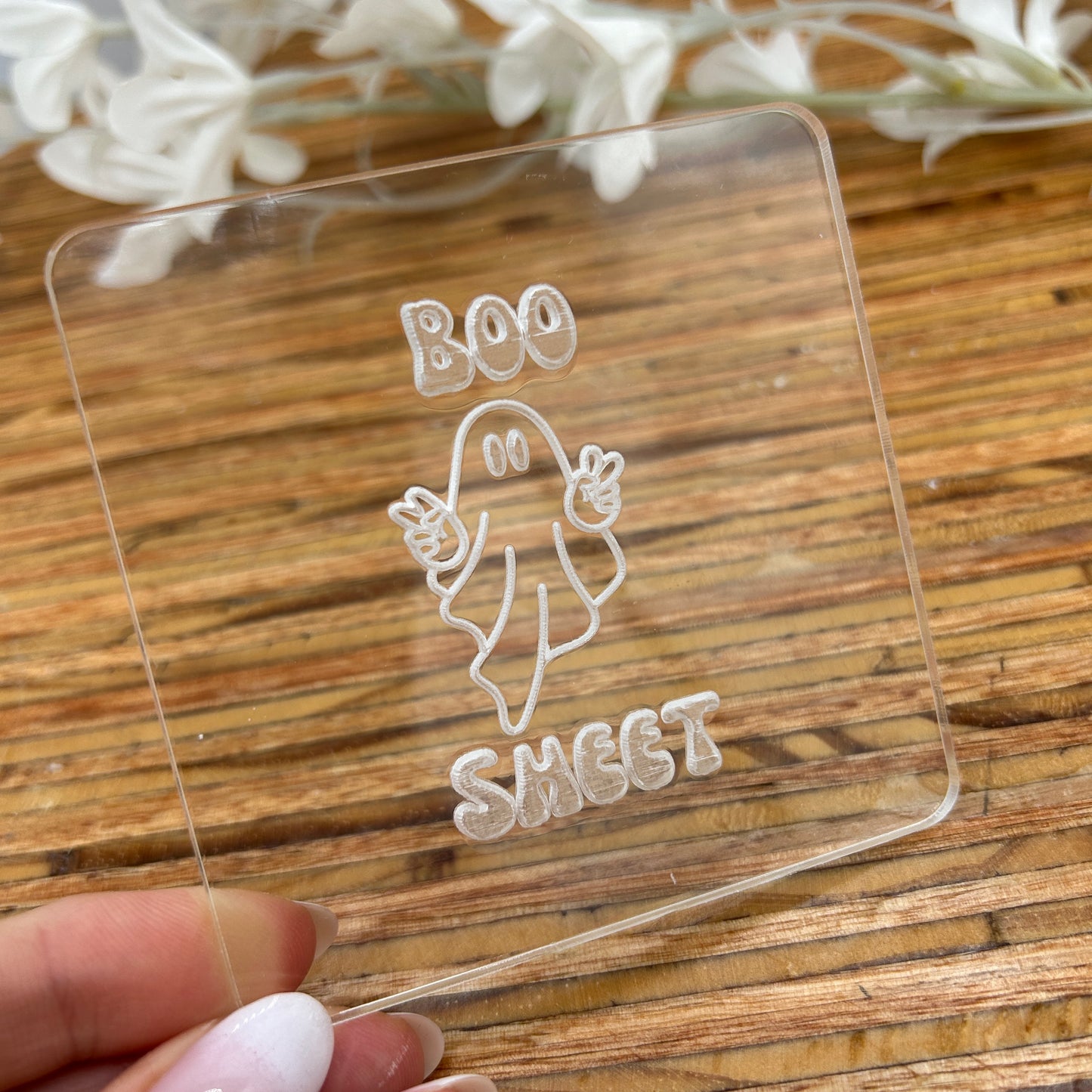 Boo Sheet embossing stamp