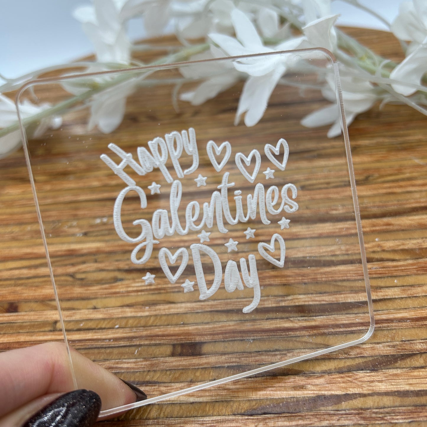 Happy Galentines Day embossing stamp